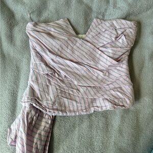 Zara Striped Pink Corset Top XS